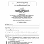 Agenda: 22nd Annual Parliamentary Forum (Dec. 2000)