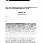 Remarks by Mr. Tony Worthington, United Kingdom Parliament (Jan. 2003)