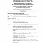 Agenda: Regional Parliamentary Conference for the Commonwealth of Independent States (CIS)