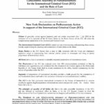 New York Declaration on Parliamentary Action in support of the International Criminal Court (ICC)