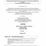 Agenda: Seminaire Parlementaire Sur Le Trafic Humain En Afrique De L’Ouest