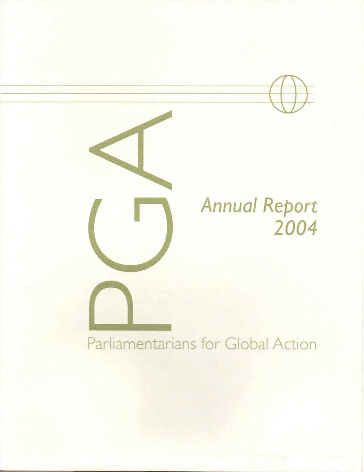 2004 Annual Report - Parliamentarians for Global Action
