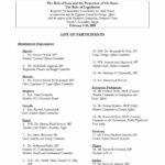 List of Participants: Regional Parliamentary Conference for Arab States (Egypt) (Feb. 2005)