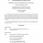 Agenda: Regional Parliamentary Conference for Arab States (People's Assembly, Egypt) (Feb. 2005)