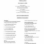 List of Participants: PGA 28th Annual Parliamentary Forum on Human Security
