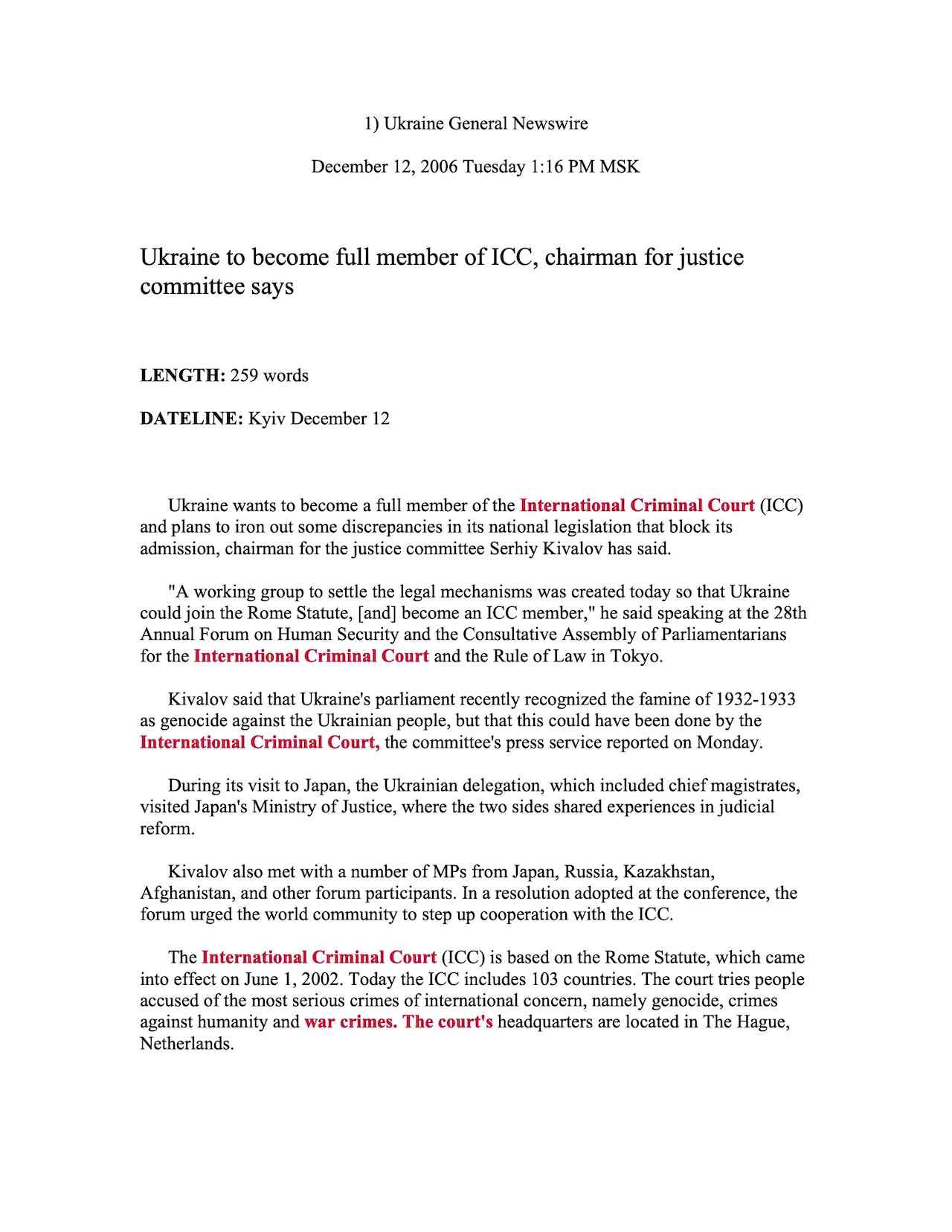 Media Articles Relating to 28th Annual Parliamentary Forum