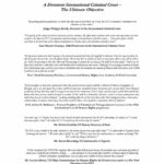 A Deterrent International Criminal Court - The Ultimate Objective