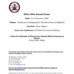 Announcement: 29th Annual Parliamentary Forum (Nov. 2007)