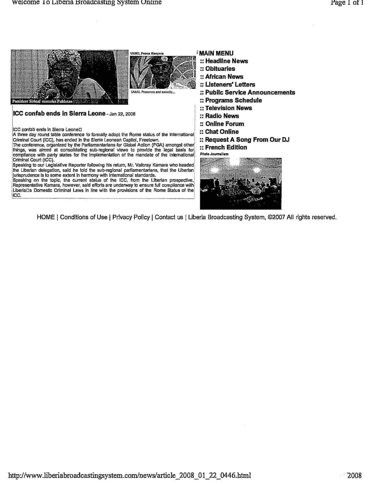 Press Coverage of PGA Regional Roundtable in Sierra Leone