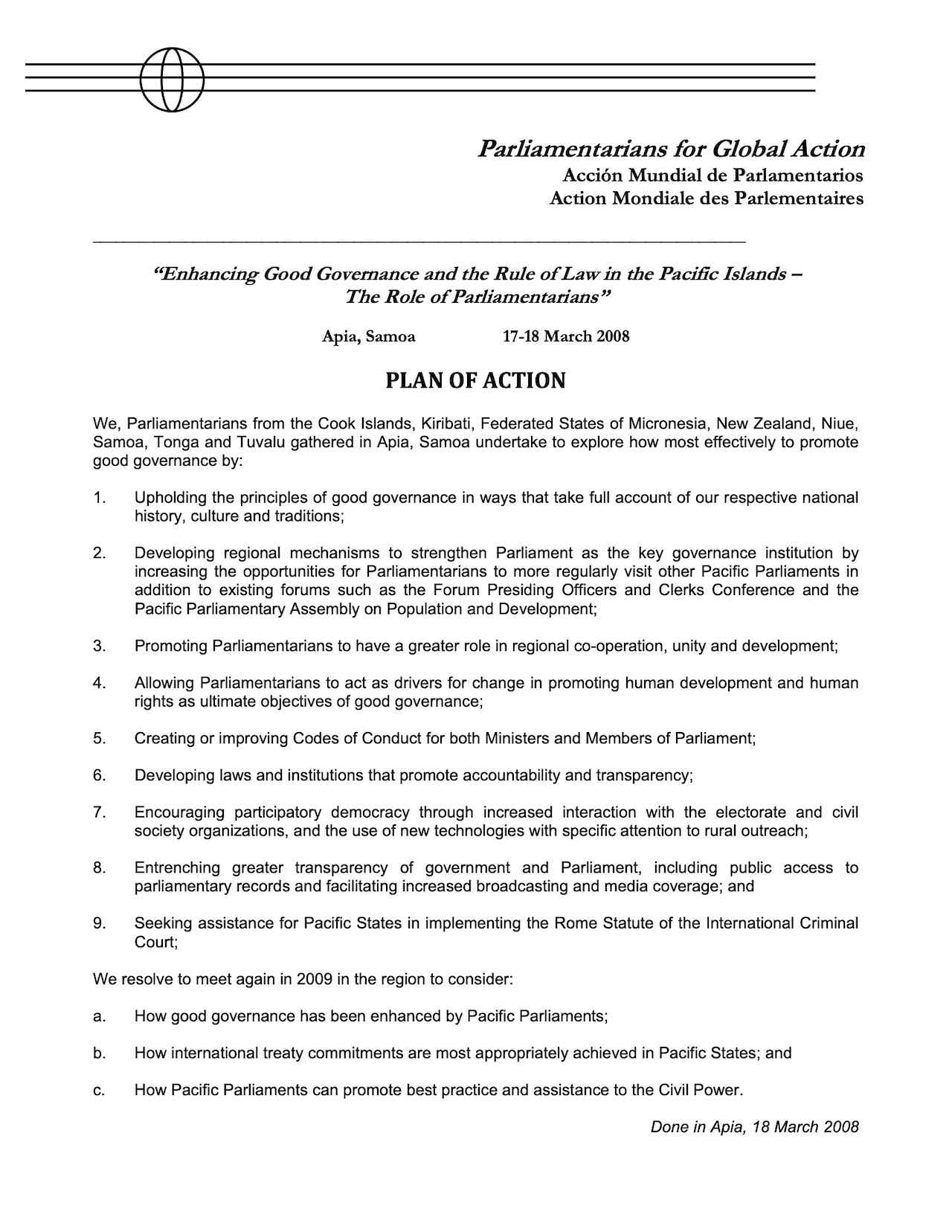 Samoa Plan of Action