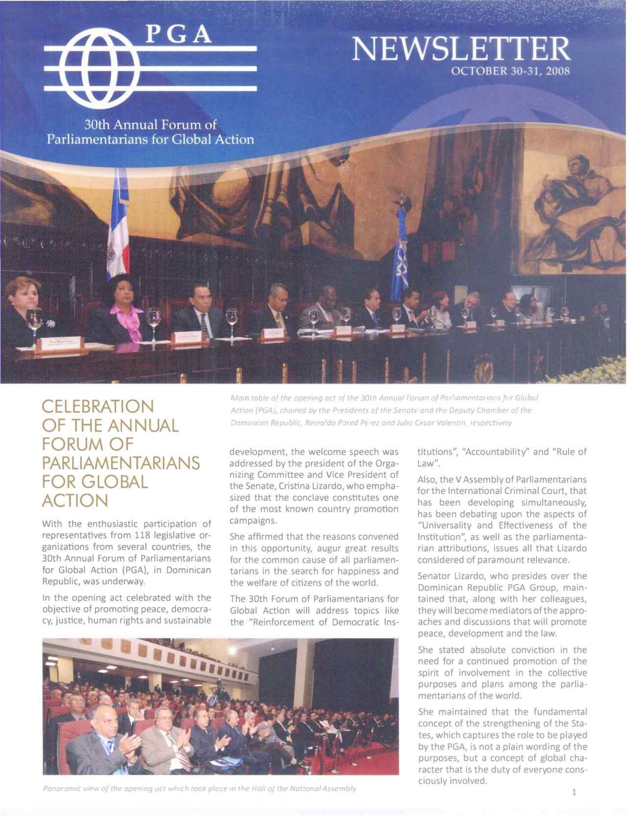 PGA Newsletter (October 2008)