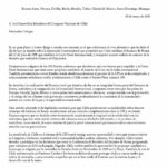 Letter to Members of National Congress of Chile (19 May 2009) (español)