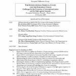 Agenda and List of Participants: The International Criminal Court and the European Union