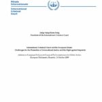 Judge Sang-Hyun Song: Address to European Parliament