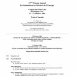 Agenda: 31ème Forum Annuel - Environnement et Gérance de l’Energie
