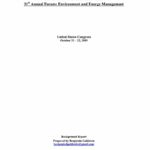 Background Report: 31st Annual Forum: Environment and Energy Management