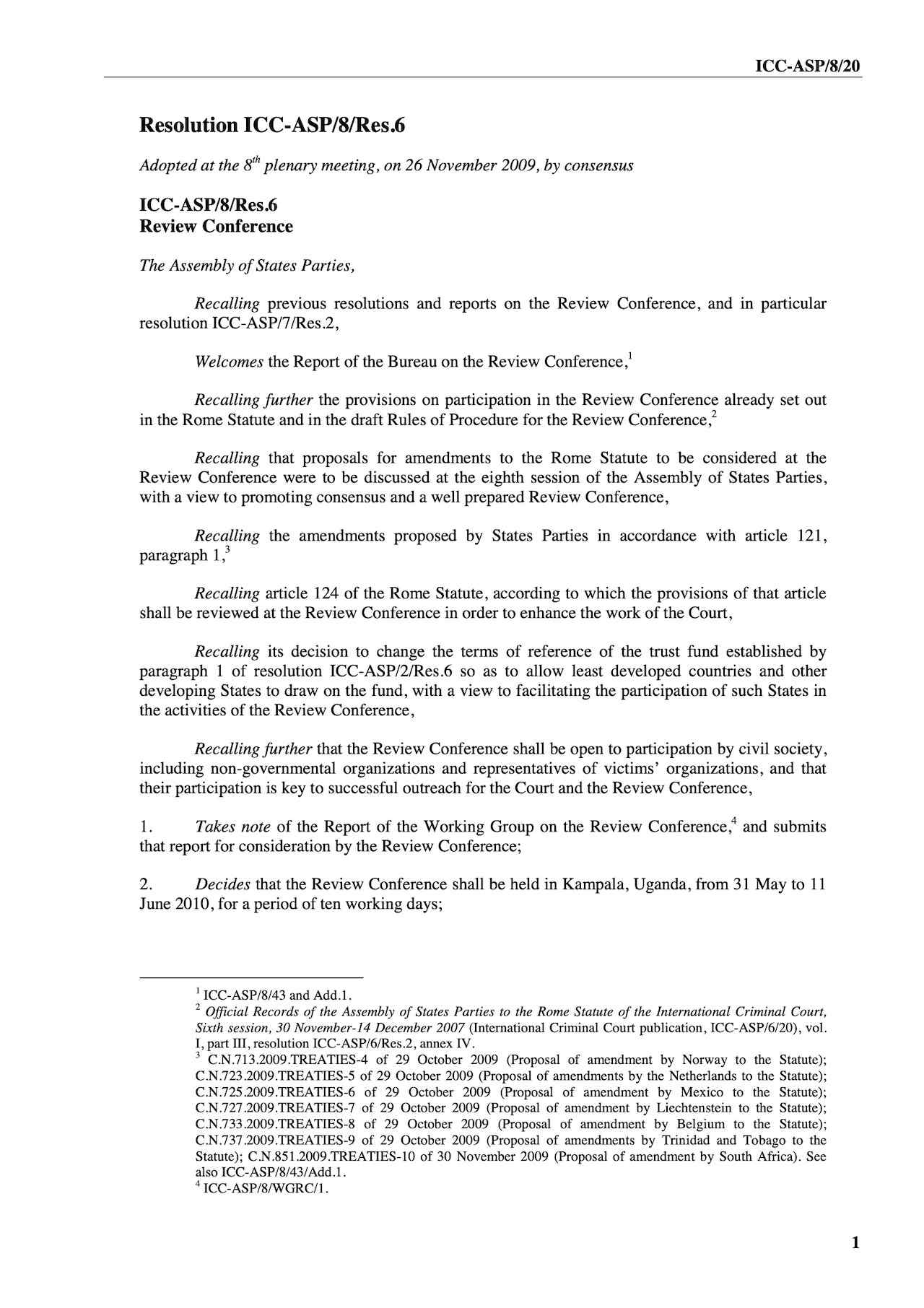 Resolution ICC-ASP/8/Res.6