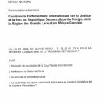 Allocution de Adubango Ali Emmanuel : Conférence Parlementaire lnternationale sur la Justice