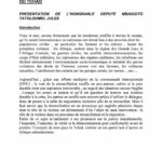 Presentation De L’Honorable Depute Mbaigoto Tatoloumel Jules