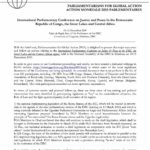 International Parliamentary Conference on Justice and Peace in the Democratic Republic of Congo, the Great Lakes and Central Asia