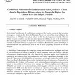 Termes de Référence: Conférence Parlementaire Internationale sur la Justice et la Paix dans la République Démocratique du Congo, la Région des Grands Lacs et l’Afrique Centrale
