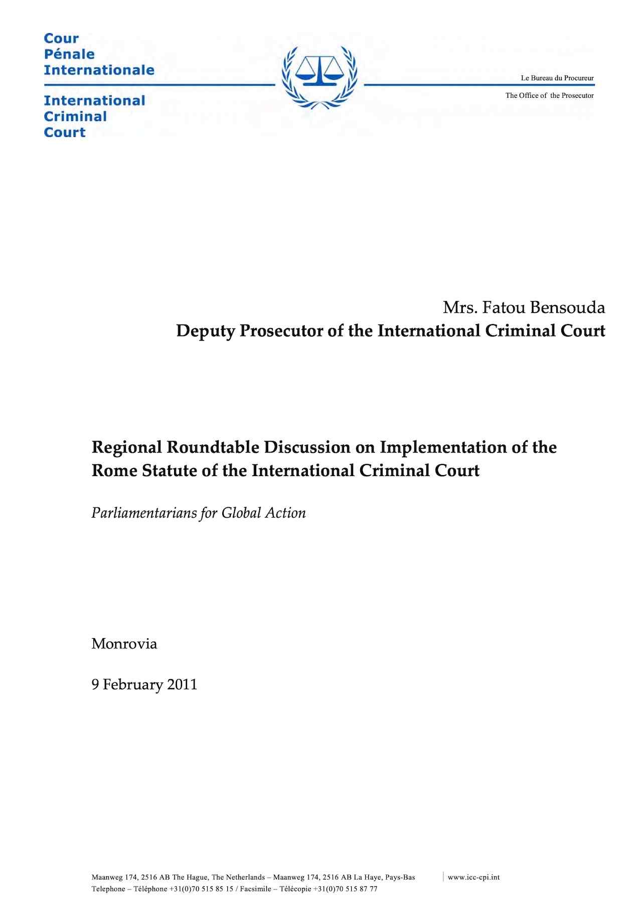 Agenda: Consultations sur la Justice et l’Etat de droit en République Centrafricaine