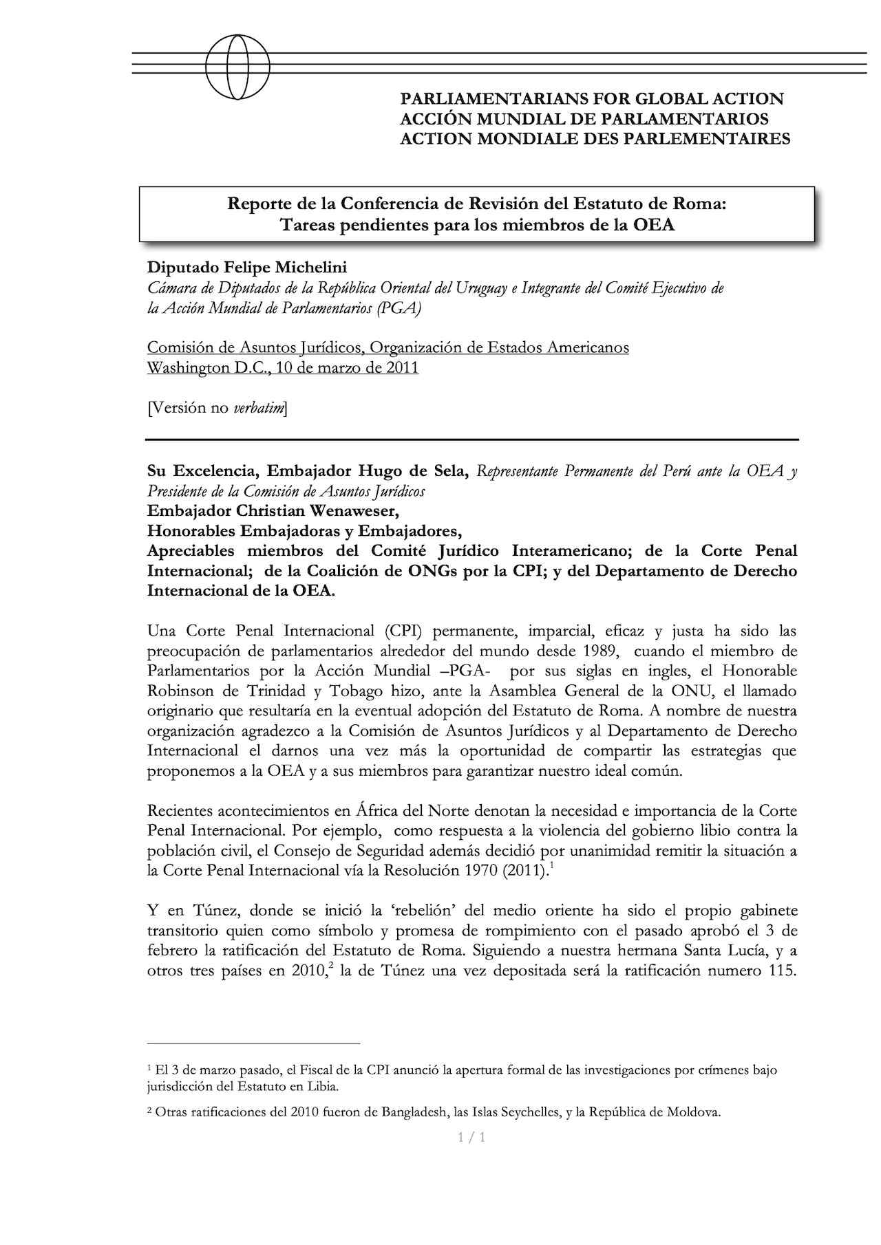 Declaration De Bangui Pour La Justice Et L’Etat De Droit                                                                        