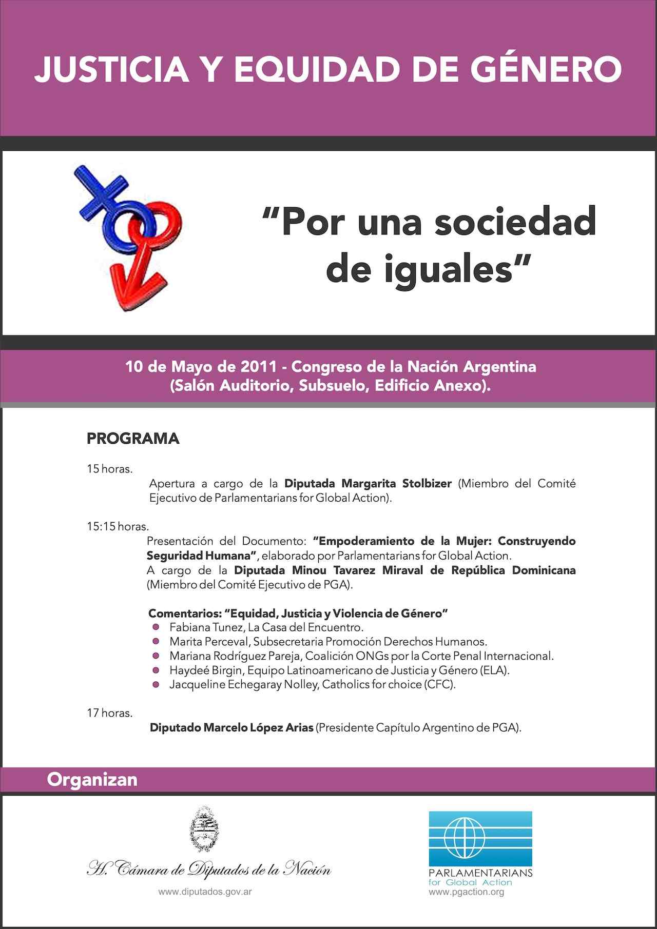 Programa: Por una sociedad de iguales (May 2011)