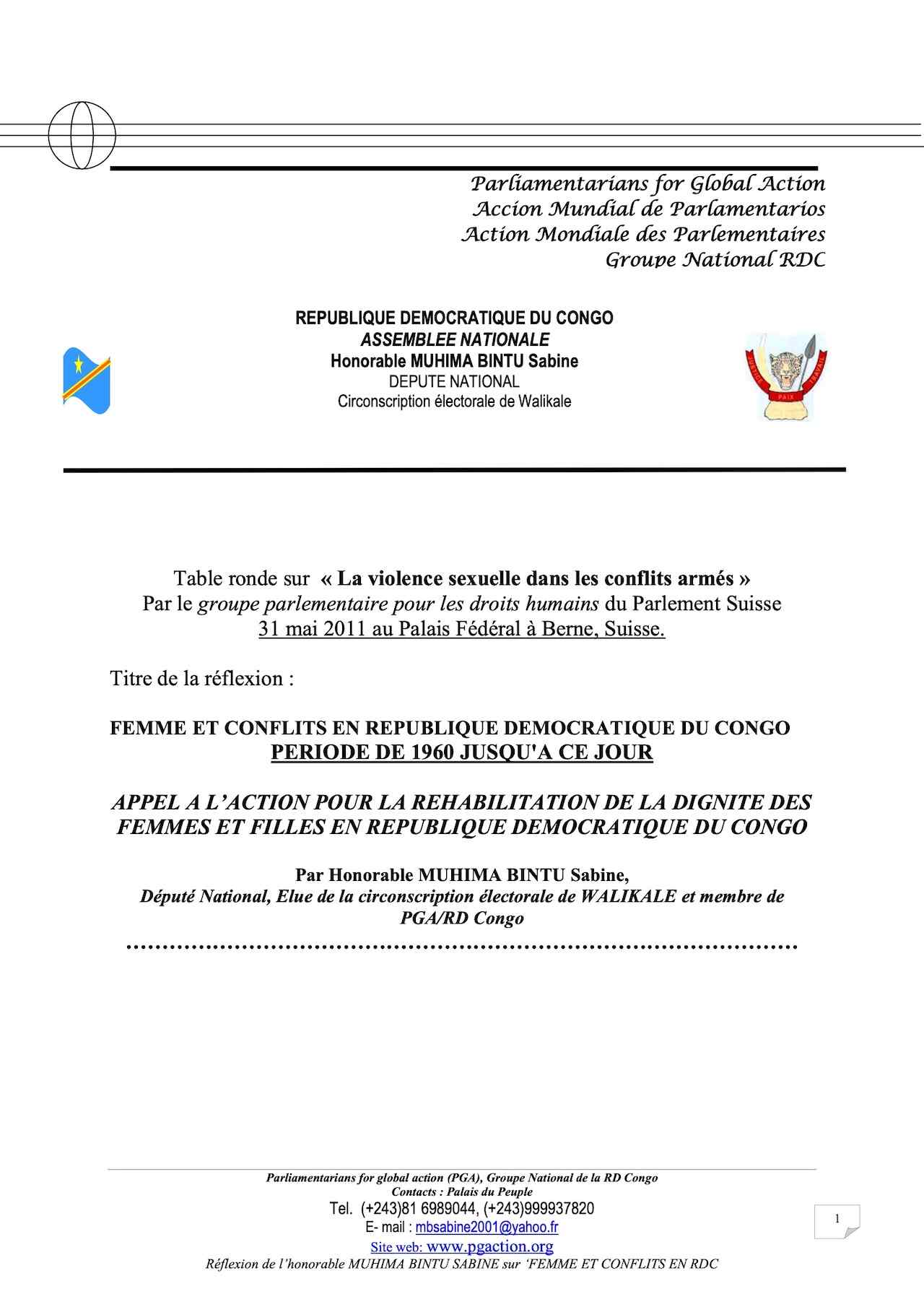 List of Participants: PGA Annual Parliamentary Forum (Oct. 2011)