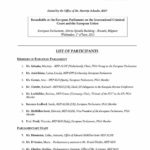 List of Participants: Roundtable at the European Parliament on the International Criminal Court and the European Union (Jun. 2011)