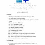 List of Participants: Workshop on 'Legislators and the Arms Trade Treaty (ATT) – A Vital Role'