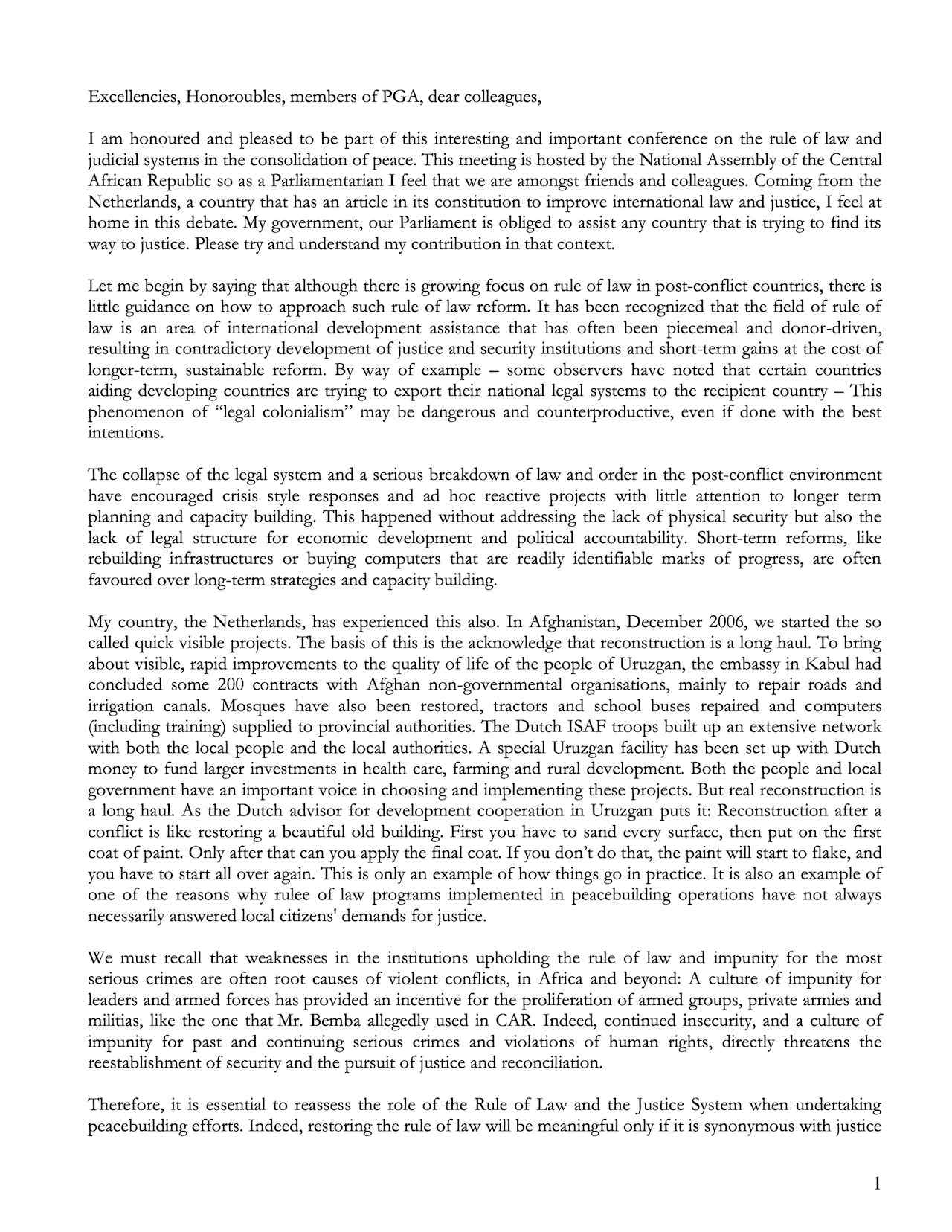 Speech: Harry van Bommel MP (13 October 2011)