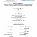 List of Participants: Parliamentary Workshop on Advancing Maternal and Reproductive Health and Women's Rights