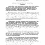 UN Secretary-General: Message on International Women's Day 2012
