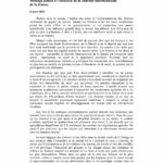 Message publié à l’occasion de la Journée internationale de la femme