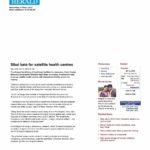 Sibal bats for satellite health centres