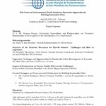Agenda: Side Event on Environmental Health Initiatives: Innovative Approaches for Building Sustainable Cities