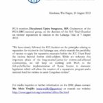 PGA member, Dieudonné Upira Sunguma, MP on victims’ reparations in relation to the Lubanga Trial
