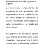 Ms. Anna Maria Cancellieri, Minister of Interior of Italy, on the occasion of the delivery of the Defender of Democracy Awards of PGA and on International Human Rights Day, Senate of Italy (Dec. 2012)