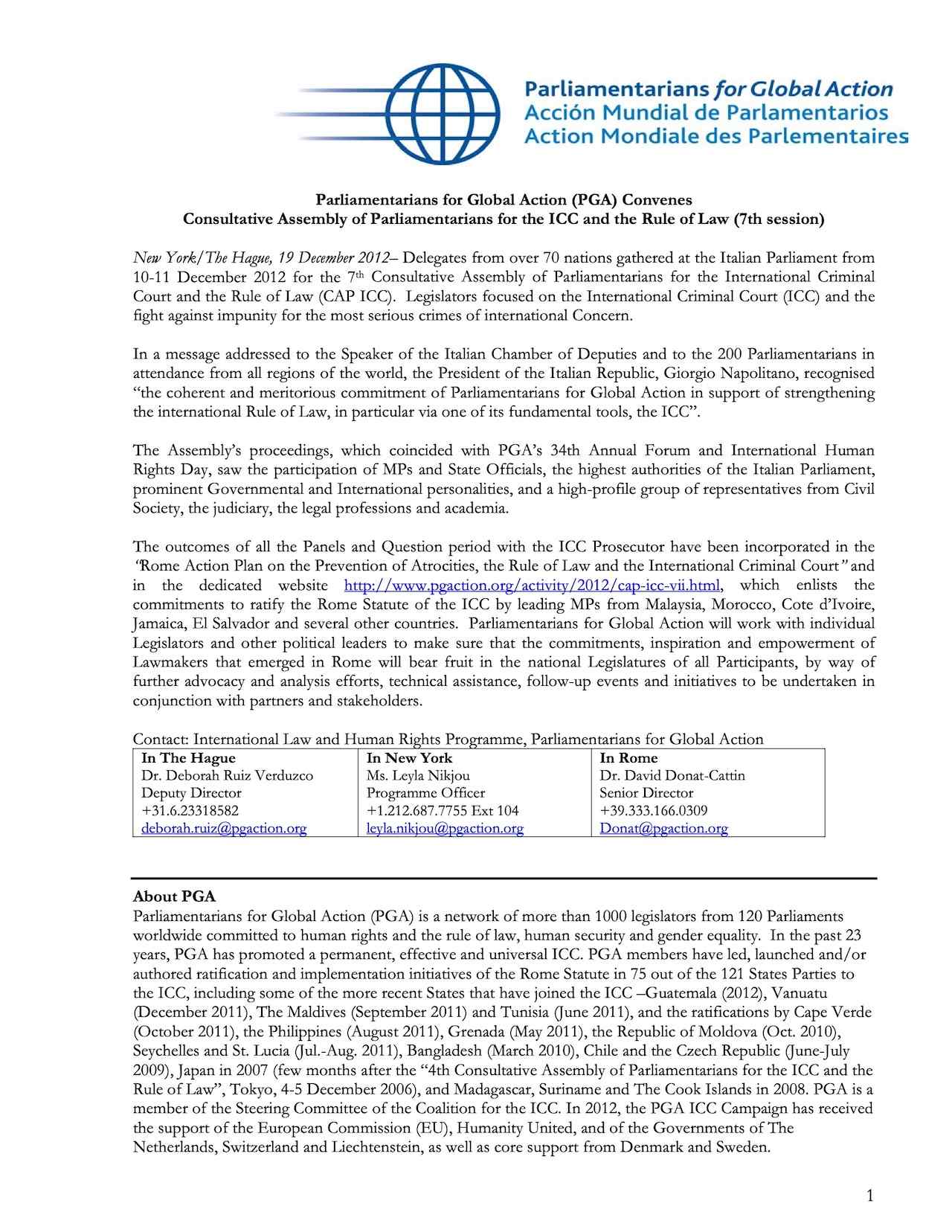 Consultative Assembly of Parliamentarians for the ICC and the Rule of Law (7th session)