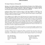 Statement of Leaders of the opposition, Hon Saleh Kebzabo, MP and Hon. Saleh Makki, MP, PGA members