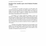 President of the Assembly regrets visit of Sudanese President to Chad
