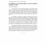 La Présidente de l’Assemblée déplore la visite du Président soudanais au Tchad