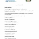 List of Participants: Regional Parliamentary Workshop on ‘Addressing the Illicit Trade in Small Arms and Light Weapons and Supporting an Arms Trade Treaty – The Role of Parliamentarians’.