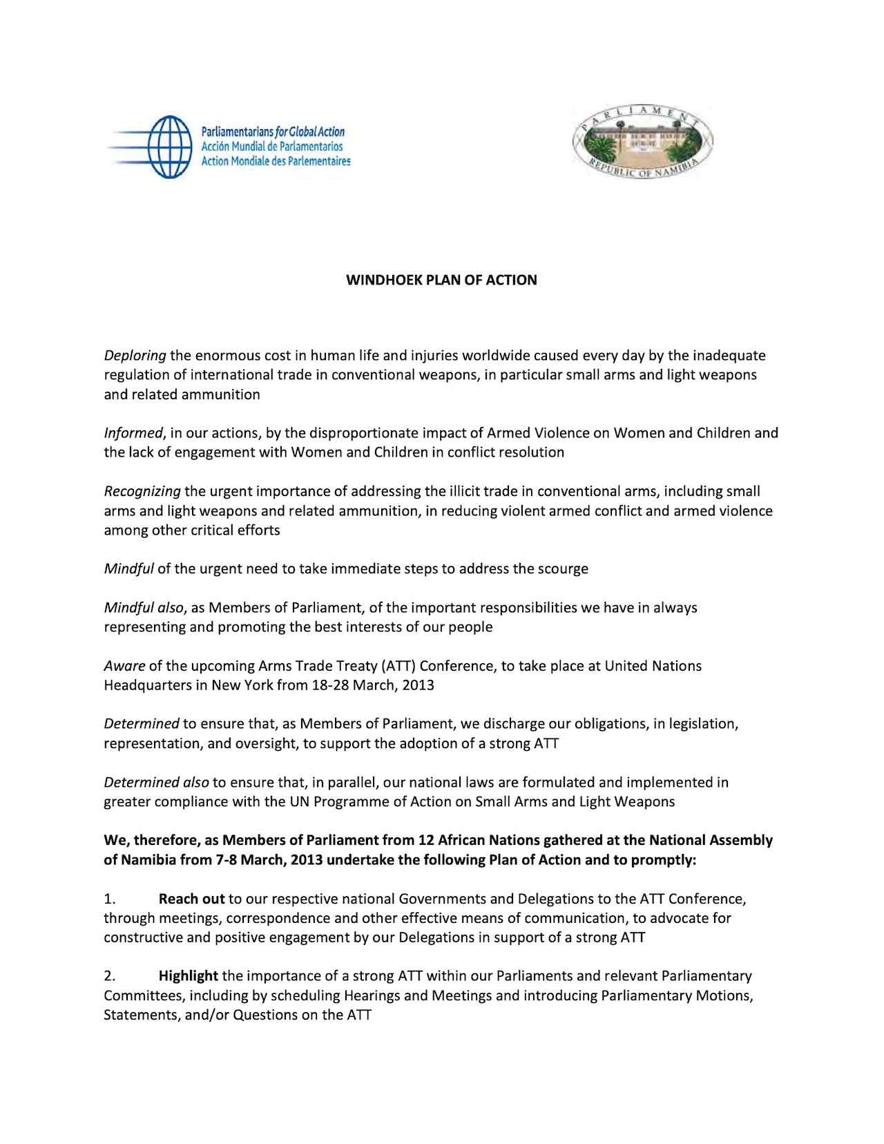 Windhoek Plan of Action
