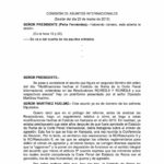 Transcript of the debate at the Foreign Affairs Committee, Chamber of Deputies of Uruguay, on the ratification of the Kampala Amendments
