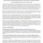 Parliamentarians for Global Action (PGA) condemns Coup D'état in the Central African Republic