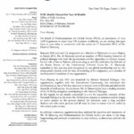 Letter of PGA to H.M. Shaikh Hamad bin ‘Issa Al Khalifa