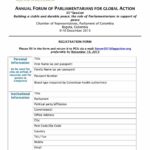 Registration Form - ANNUAL FORUM OF PARLIAMENTARIANS FOR GLOBAL ACTION