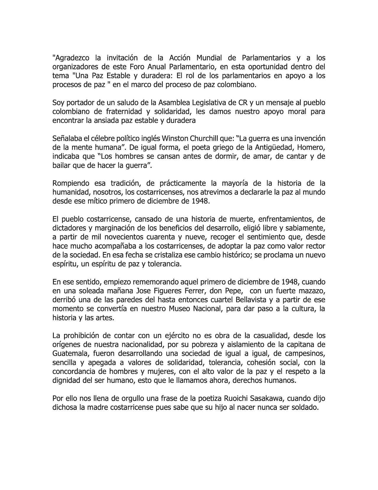 Speech: Alfaro Zamora (2013)